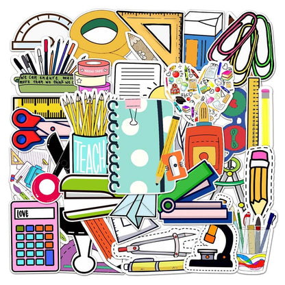 Stationery-309 Stickers – Fun, Colorful Stickers for Decorating Folders and Binders  Stationery-309 Stickers – 50pcs Stickers for Adding a Personal Touch to Your Stationery Collection