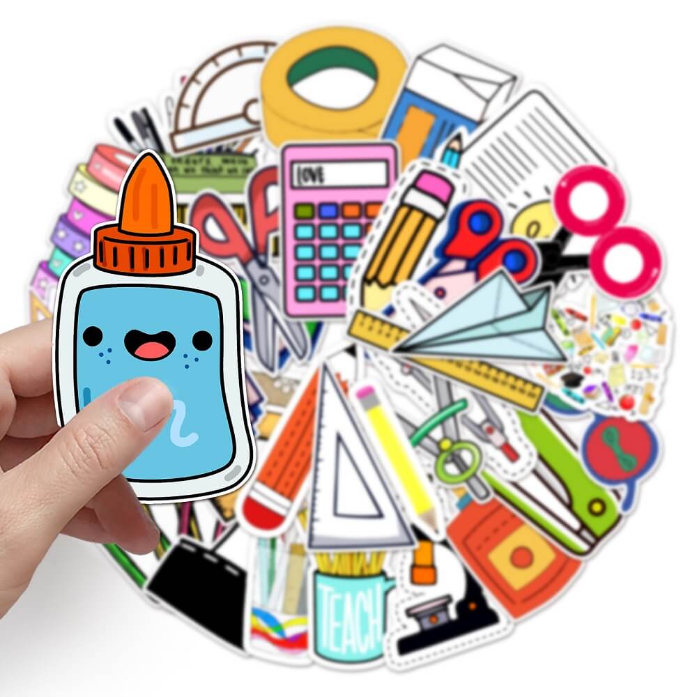 Stationery-309 Stickers – 50pcs of Cute Stationery Stickers for Kids and Adults  Stationery-309 Stickers – High-Quality Stickers for Decorating Notebooks and Diaries  Stationery-309 Stickers – Decorative Stationery Stickers for Crafting and Gift Wrapping