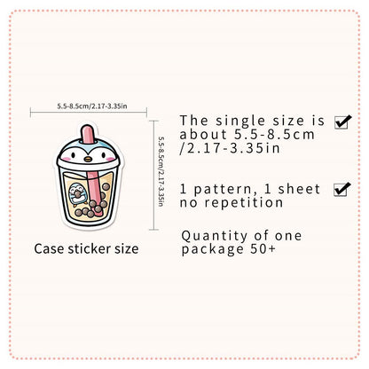 Pet milk tea 50pcs Stickers (2012)