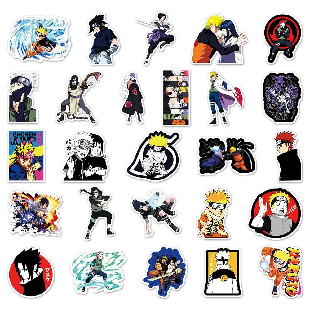 Naruto-46B Stickers – 50pcs Naruto Stickers for Anime Merchandise Collectors  Naruto-46B Stickers – Customizable Naruto Stickers for Personalizing Water Bottles