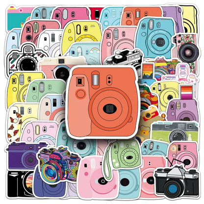 50pcs Camera Stickers – Camera Stickers for Kids Crafting and School Projects  Camera-356 Stickers – 50pcs Cute Camera Stickers for DIY Card Making