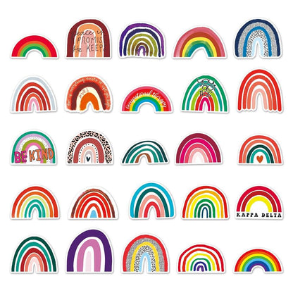 Rainbow Bridge -263 Stickers – 50pcs Colorful Rainbow Stickers for Gift Packaging  50pcs Rainbow Bridge Stickers – Fun and Vibrant Stickers for Rainbow-Themed Crafts