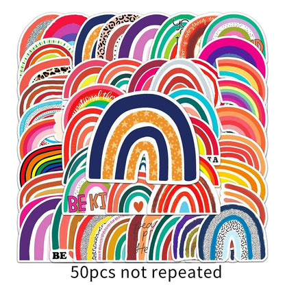 50pcs Rainbow Bridge Stickers – Rainbow Stickers for Birthday Party Decorations  Rainbow Bridge -263 Stickers – 50pcs Fun and Colorful Stickers for Gift Bags  50pcs Rainbow Bridge Stickers – Creative Stickers for DIY Craft Projects