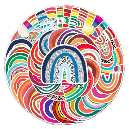 Rainbow Bridge -263 Stickers – 50pcs Beautiful Rainbow Stickers for Customizing Phones  50pcs Rainbow Bridge Stickers – Bright and Playful Rainbow Stickers for Kids Activities  Rainbow Bridge -263 Stickers – 50pcs Colorful Rainbow Stickers for Travel Diar