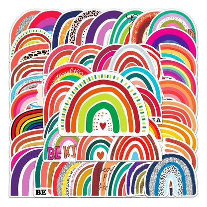 Rainbow Bridge -263 Stickers – 50pcs Colorful Stickers for DIY Jewelry Designs  50pcs Rainbow Bridge Stickers – Fun and Bright Rainbow Stickers for Decorating Walls