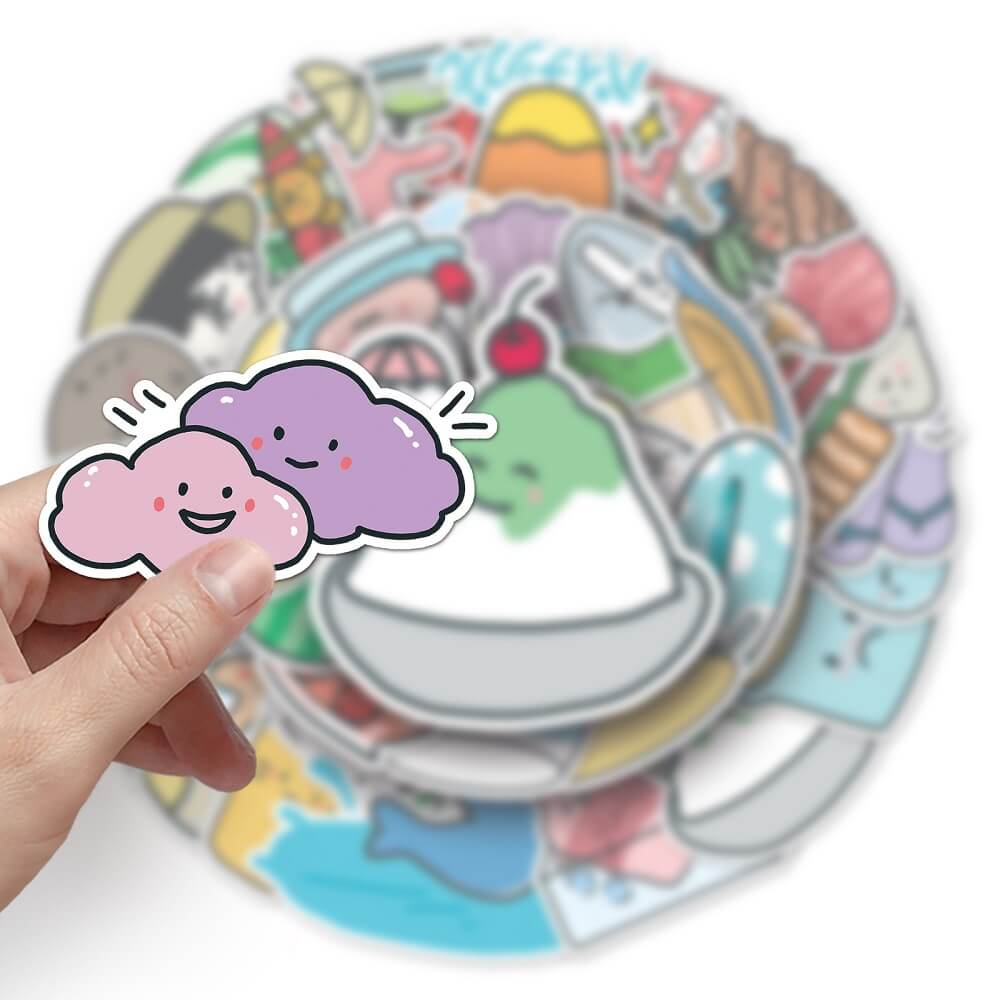 50pcs Cartoon Summer Stickers – Summer Vacation Themed Stickers for Laptops  Cartoon Summer -714 Stickers – 50pcs Tropical Summer Stickers for Scrapbooks  50pcs Cartoon Summer Stickers – Colorful Cartoon Summer Stickers for Gift Wrapping