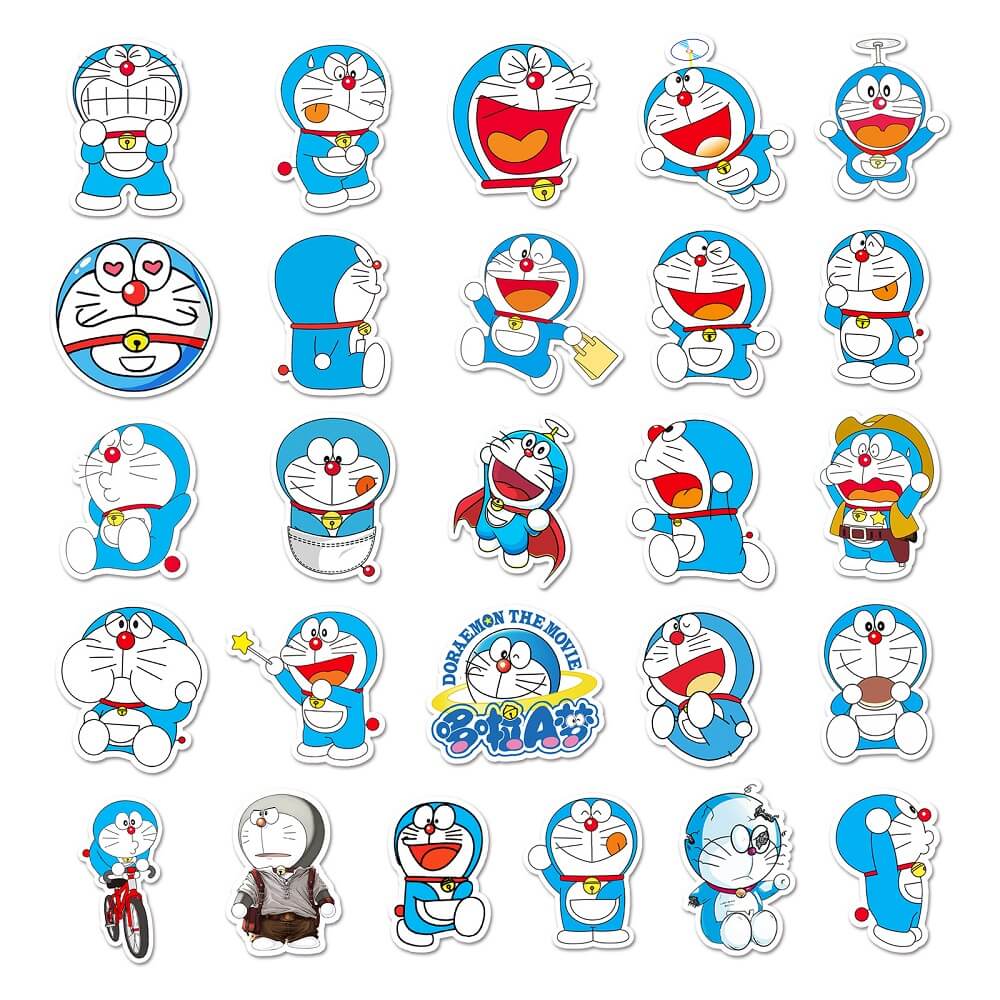 50pcs Doraemon 146 Stickers – Fun Doraemon Stickers for Kids’ Bedroom and Playroom Decor  Doraemon 146 Stickers – 50pcs Doraemon Stickers for Kids’ Room Personalization