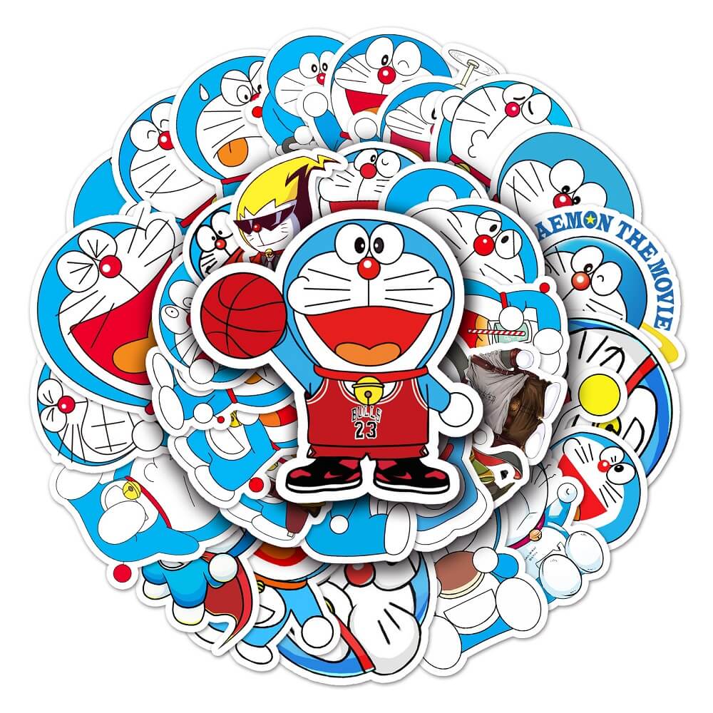 50pcs Doraemon 146 Stickers – Colorful Doraemon Stickers for Kids’ Sticker Collections  Doraemon 146 Stickers – 50pcs Stickers Featuring Doraemon for Creative DIY Projects  50pcs Doraemon 146 Stickers – Doraemon Stickers for Personalizing Laptops and Phon