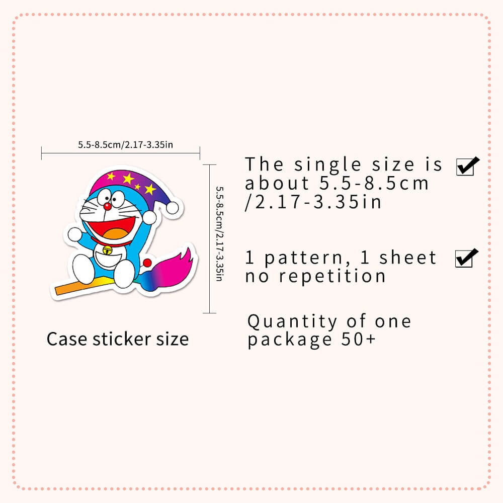 Doraemon 146 Stickers – 50pcs Doraemon Stickers for Personalizing Stationery