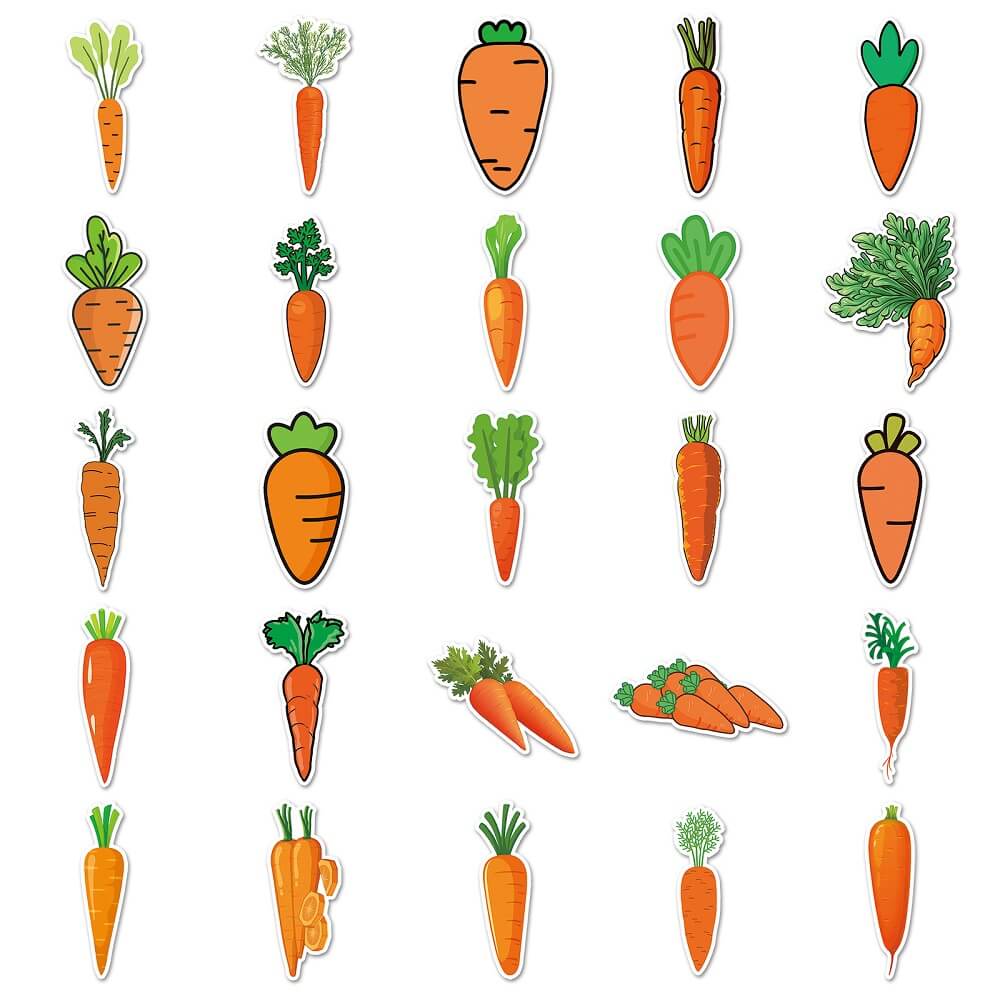 Carrot-1107 Stickers – High-Quality Stickers for Kids’ Crafts and Decorating Needs  Carrot Stickers 50pcs – Cute, Colorful Stickers for Laptops, Water Bottles, and More  Carrot Stickers 50pcs – Great for Scrapbooking, DIY Crafts, and Personalized Gifts  C
