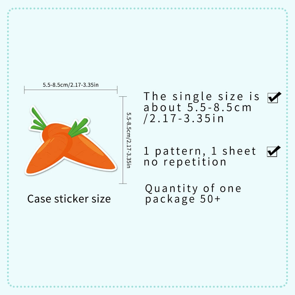 Carrot Stickers 50pcs – High-Quality Stickers for Crafting, DIY Projects, and Gifts  Carrot-1107 Stickers – Fun, Cute, and Creative Stickers for Decorating  Carrot Stickers 50pcs – Ideal for Kids’ School Supplies, Scrapbooking, and More