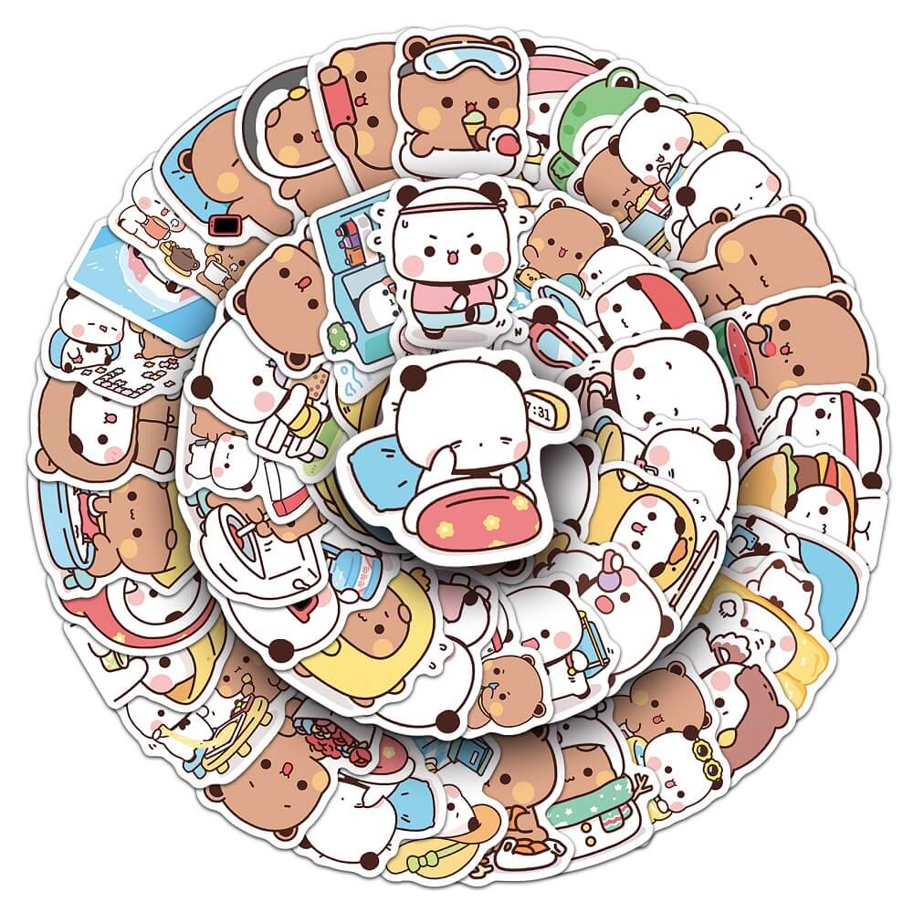 One Two and Booboo 1509x Stickers Set – 50 Cute Cartoon Stickers  Cute One Two and Booboo Stickers 50pcs – Fun Characters Collection