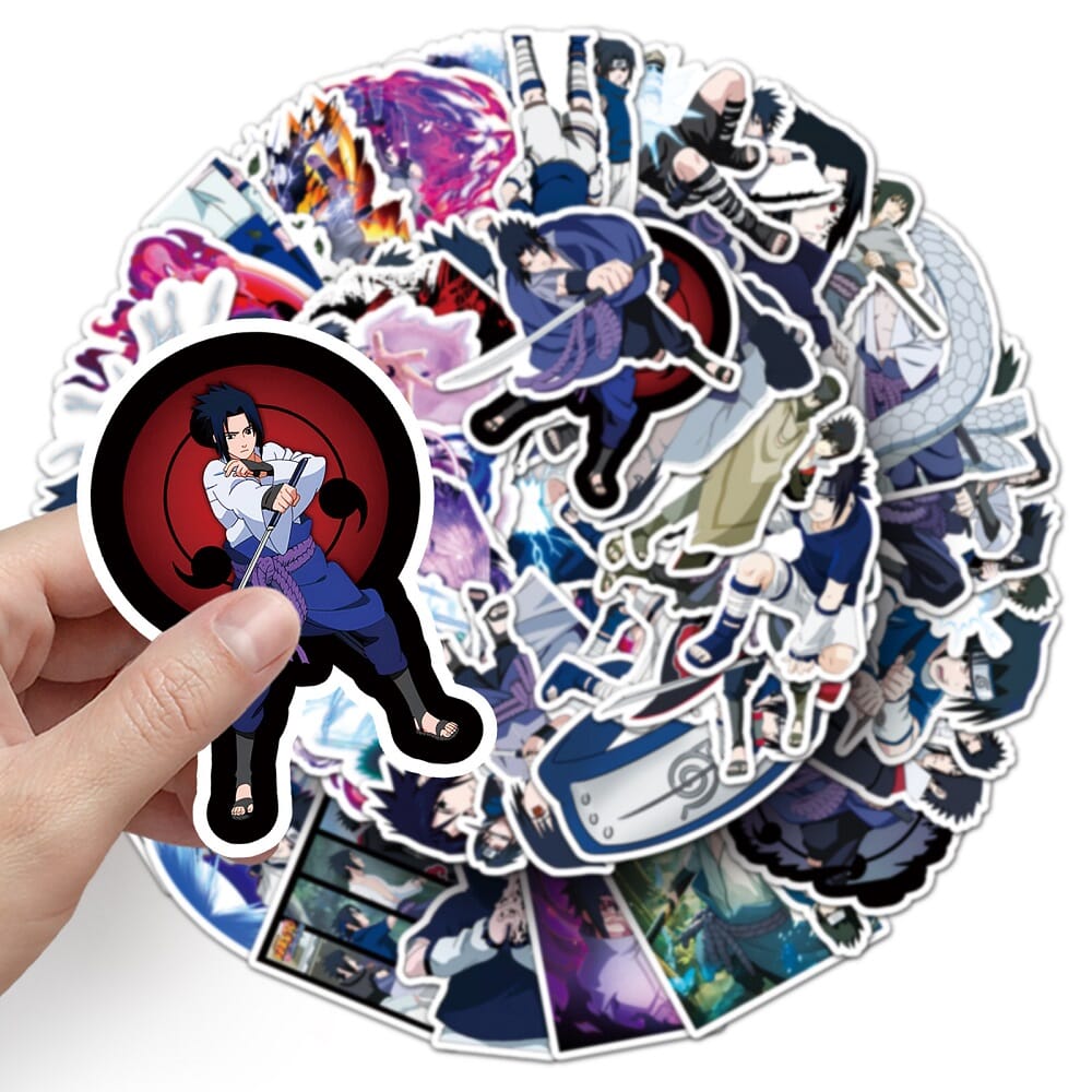 Naruto Uchiha Sasuke stickers 50pcs, perfect for decorating personal items Uchiha Sasuke-1354 50-piece sticker pack, ideal for Naruto lovers 50 Naruto Uchiha Sasuke stickers, colorful anime-inspired designs