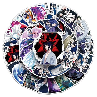 Uchiha Sasuke-1354 50-piece sticker set, vibrant vinyl for personalizing 50 Naruto Uchiha Sasuke stickers, anime-inspired designs for collectors