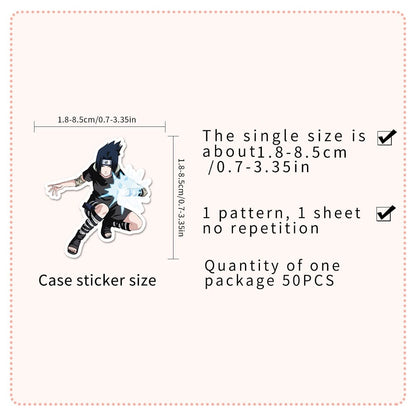 Naruto Uchiha Sasuke-1354 stickers, 50 vibrant vinyl decals for fans Naruto Uchiha Sasuke 50 stickers, collectible anime vinyl decals 50 Naruto Uchiha Sasuke stickers, perfect gift for anime and Naruto fan