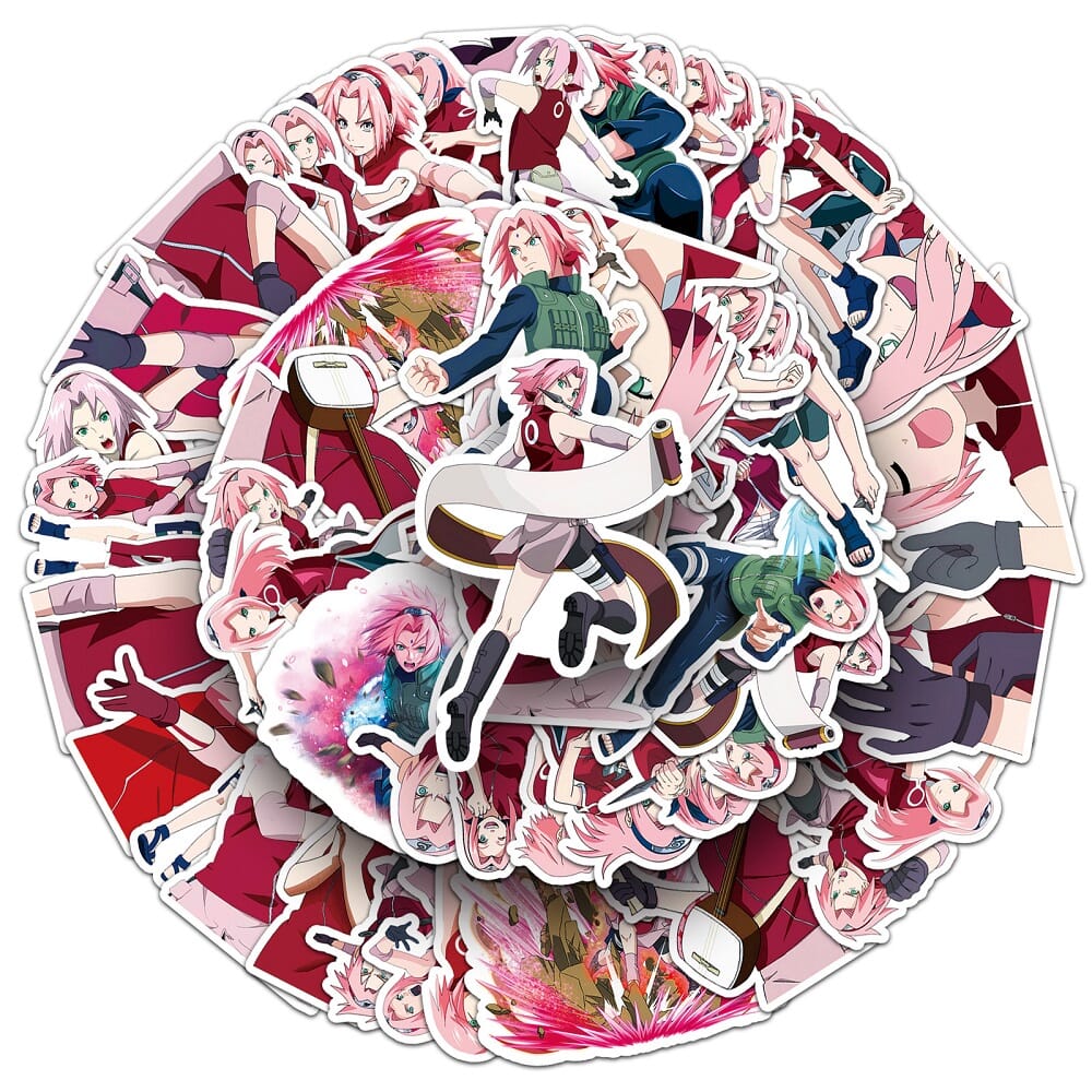 Naruto Sakura-1355 50 stickers, high-quality vinyl for collectors Haruno Sakura stickers 50pcs, vibrant and durable anime-themed decals