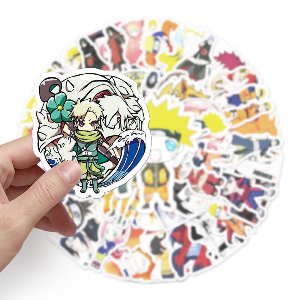 Naruto-46A 62 stickers, anime character decals for laptops Naruto-46A stickers, high-quality 62-piece set for anime enthusiasts