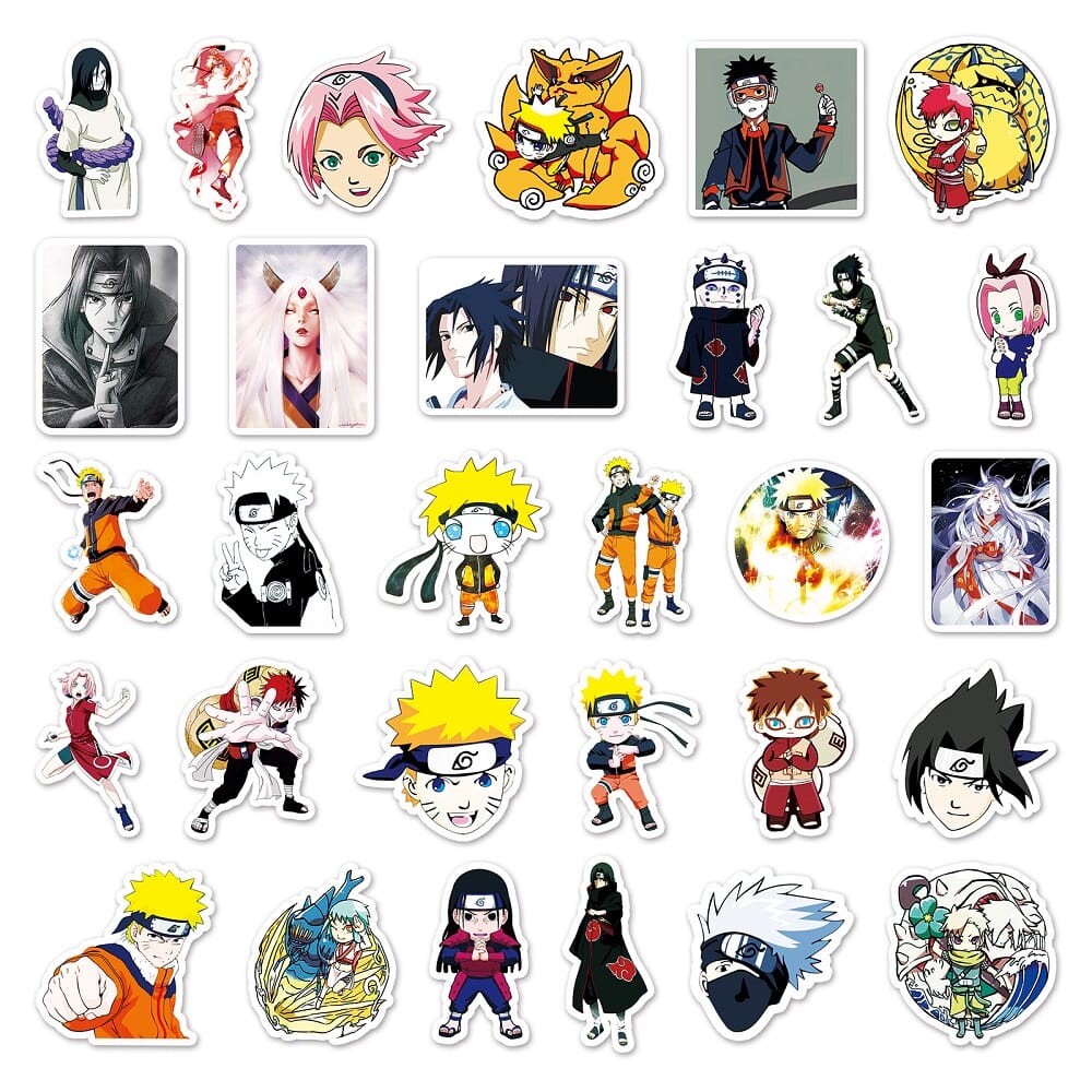Naruto-46A sticker set, 62 high-quality vinyl stickers for anime lovers Naruto-46A 62-piece stickers, vibrant and durable for decoration 62 Naruto-46A stickers, perfect for scrapbooking and journaling