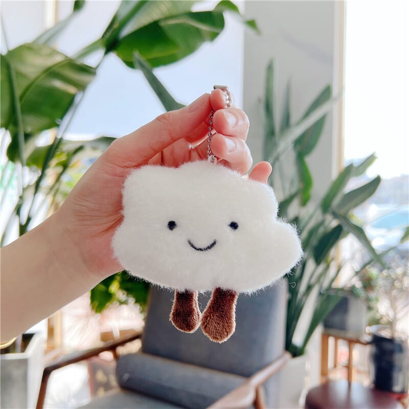 Small cloud plush toy keychain, perfect gift for cloud lovers