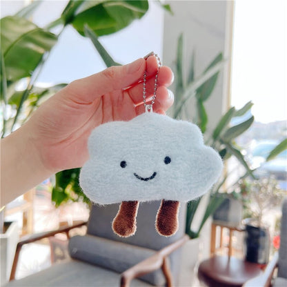 Adorable cloud plush keychain, cute small toy for keys
