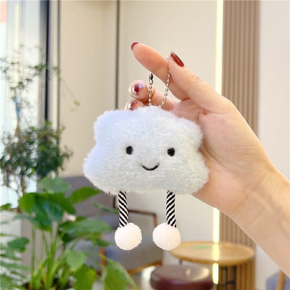 Tiny cloud plush keychain, cute gift accessory for friends