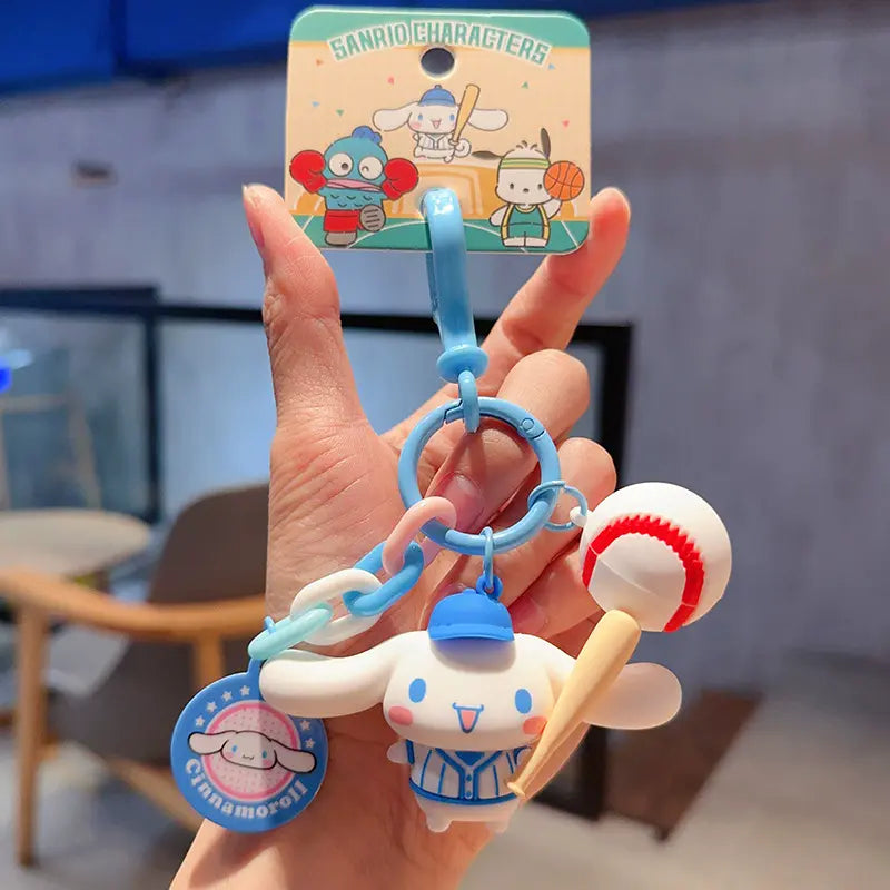 Sanrio plush Sports Meet keychain, small and colorful accessory for fans Sanrio Sports Meet plush keychain, adorable and fun keychain for sporty look
