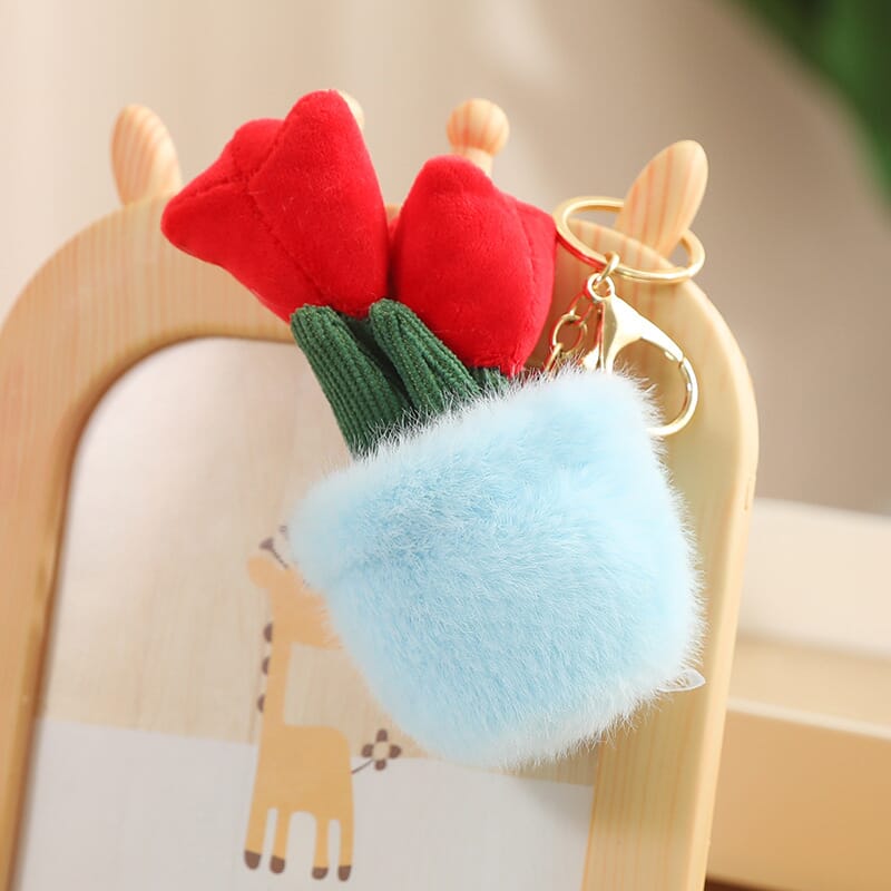 🌱 Portable Plant Plush Pendant – Realistic plant keychain, perfect for adding a cute, nature-themed touch to any item. 🌸