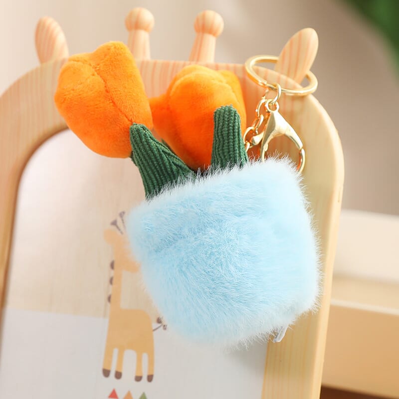 🌿 Playful Plant Keychain – Fun, vibrant plant plush toy keychain, ideal for plant lovers and gift-giving. 💝