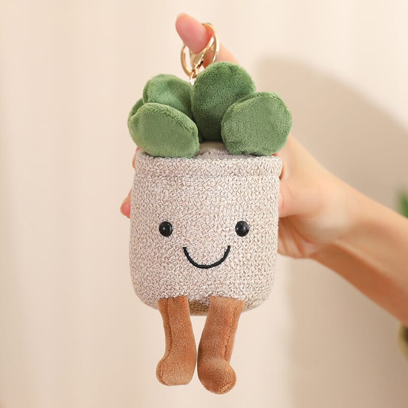 🌿 Lifelike Plant Plush Charm – Detailed, soft plant plush pendant ideal for keychains or bags. 💚