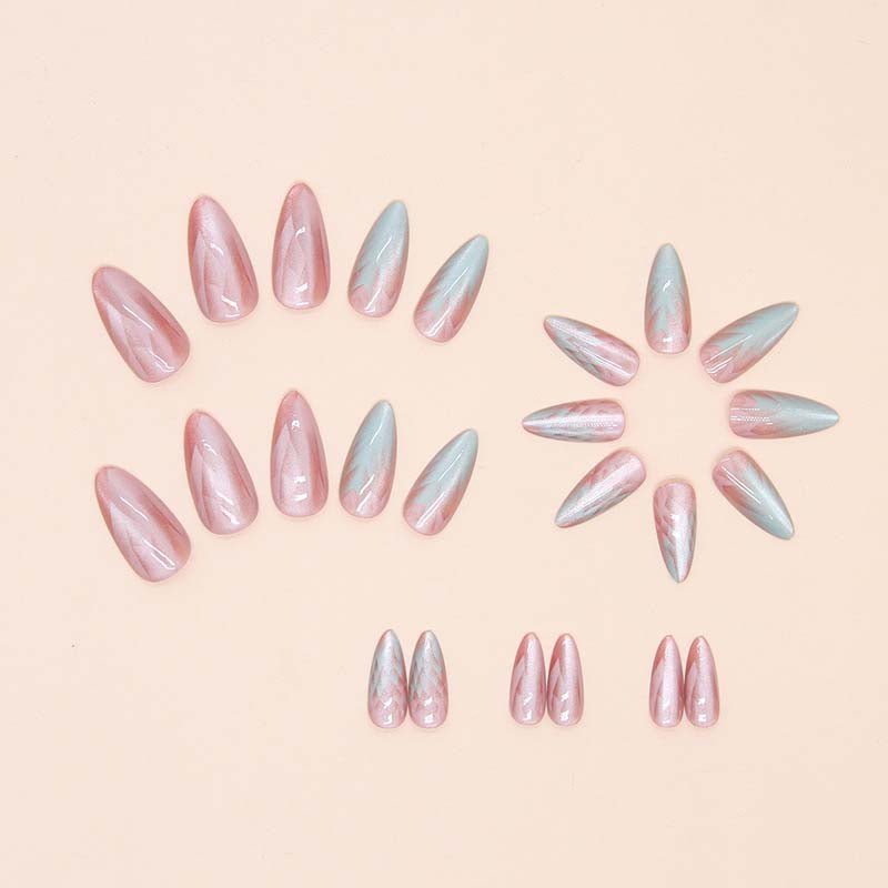 24pcs Gradient Cat Eye Press - On Nail Kit(9007) - Gookka