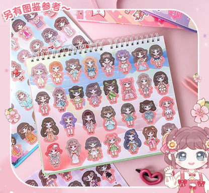 30pcs Princess Makeover Dress - Up Sticker Book(2005) - Gookka