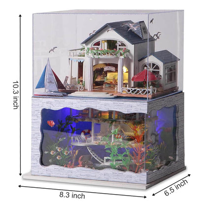 Beachside Bungalow DIY Miniature Dollhouse Kit(10011) - Gookka