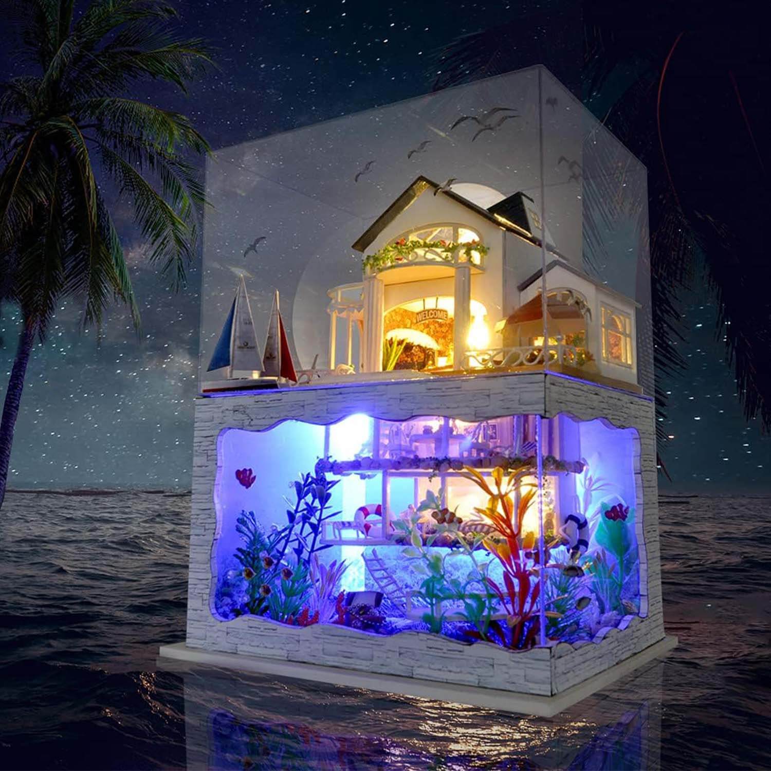 Beachside Bungalow DIY Miniature Dollhouse Kit(10011) - Gookka