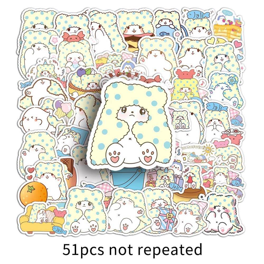 Blanket Bear Mopp 50pcs Stickers (2019) - Gookka