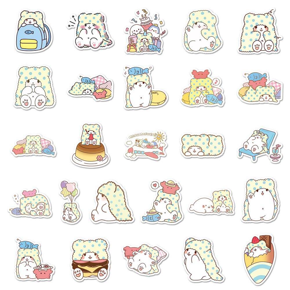 Blanket Bear Mopp 50pcs Stickers (2019) - Gookka