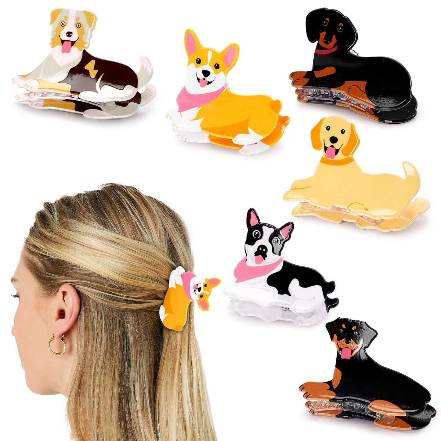 Cartoon Dog Hair Clip(4007) - Gookka