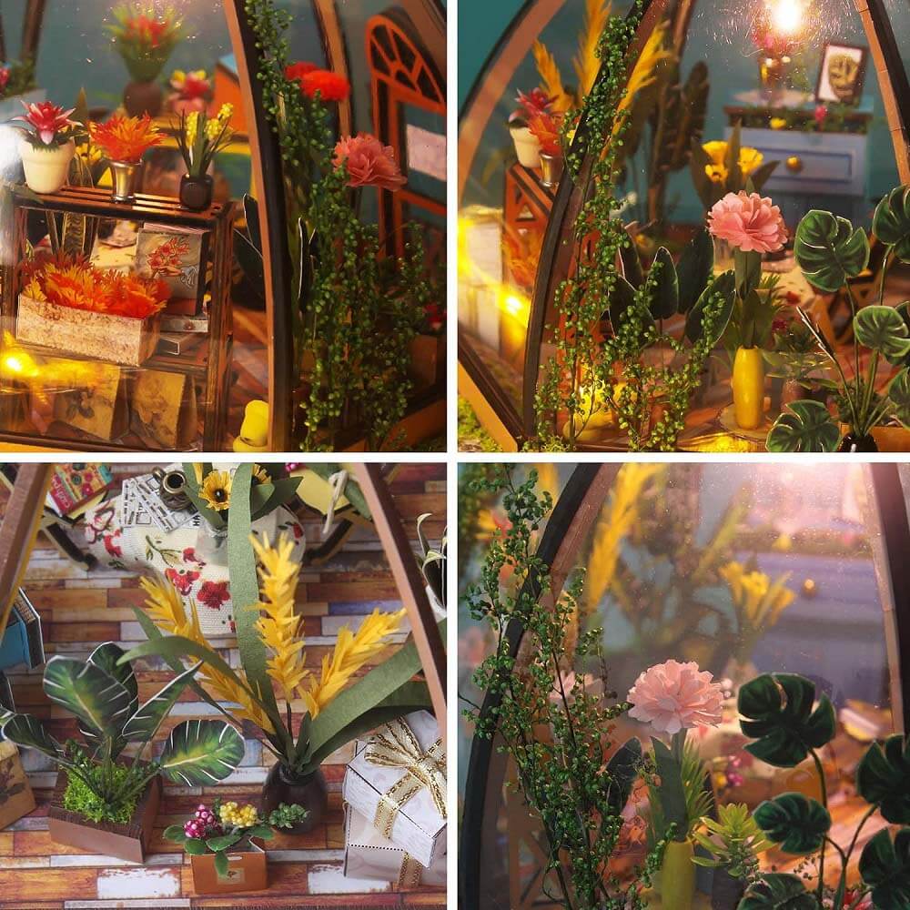 Flower Shop DIY Miniature Dollhouse Kit(10001) - Gookka