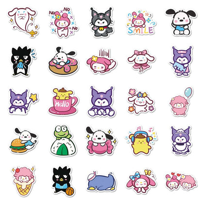50pcs Hand-painted Sanrio Stickers for Crafting, DIY Projects, and Home Decor  Sanrio Hand-painted Stickers Set - 50pcs for Fun and Creative Decoration  Hand-painted Sanrio 50pcs Stickers for Cute Gifts, Scrapbooking, and Journals  50pcs Sanrio Hand-paint