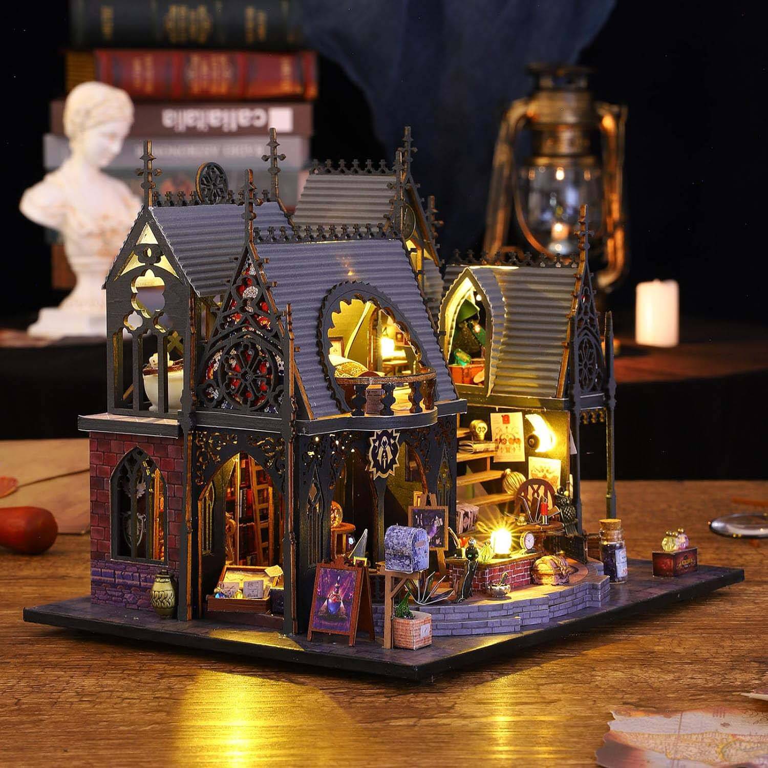 DIY Miniature Dollhouse Magic Time Kit (10013) - Bring a Fantasy World to Life  Magic Time DIY Miniature Dollhouse (10013) - Craft a Magical Home with DIY Charm  Miniature DIY Kit Magic Time (10013) - Create a Stunning, Detailed Fantasy Dollhouse