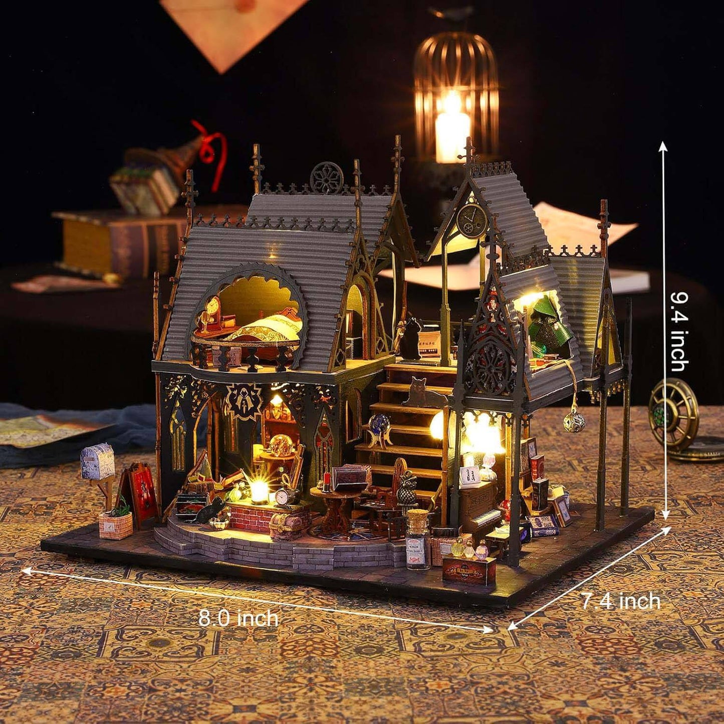 Magic Time DIY Miniature Kit (10013) - Build a Magical Home with Fine Details  Magic Time DIY Miniature Dollhouse (10013) - Bring a Magical Time-Themed World to Life