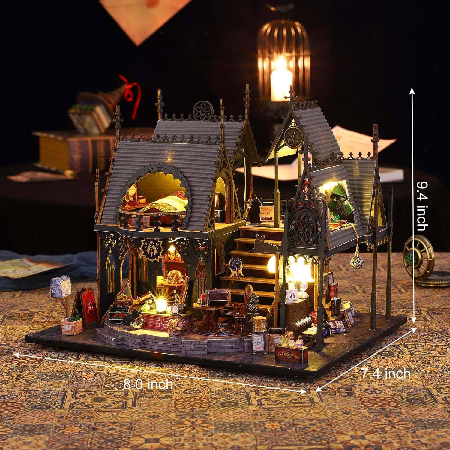 Magic Time DIY Miniature Kit (10013) - Build a Magical Home with Fine Details  Magic Time DIY Miniature Dollhouse (10013) - Bring a Magical Time-Themed World to Life