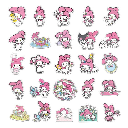 Sanrio Melody Stickers Pack 50pcs (2009) - Cute Melody Stickers for Stationery Lovers  Sanrio Melody 50pcs Stickers (2009) - Perfect for Scrapbooking and Craft Projects  Sanrio Melody 50pcs Stickers (2009) - Fun Kawaii Stickers with Melody Character from 