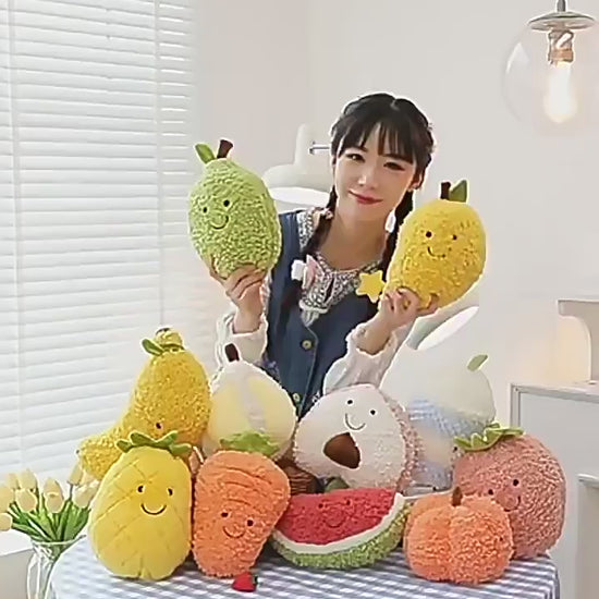 Adorable simulation fruit stuffed toy, playful and cuddly plush pillow