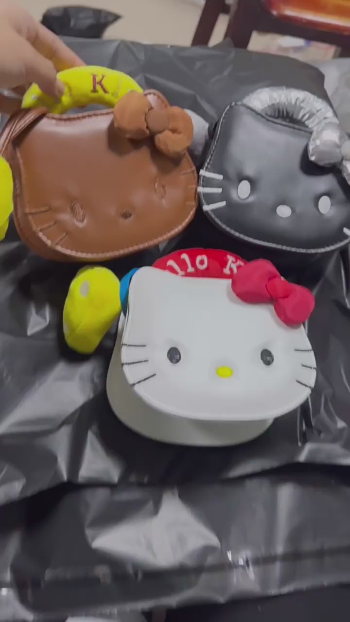 Adorable Hello Kitty inspired Kelly mini handbag  Small KT cat shoulder bag for kids and women