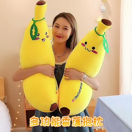 Creative simulation banana plush, cuddly stuffed toy for children