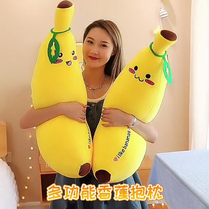 Creative simulation banana plush, cuddly stuffed toy for children